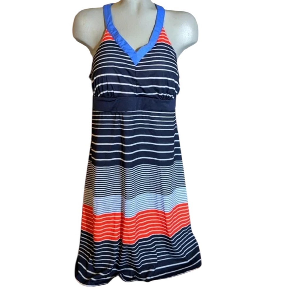 Outdoor Lifestyle Red White & Blue Striped Racerback Dress – Size XL